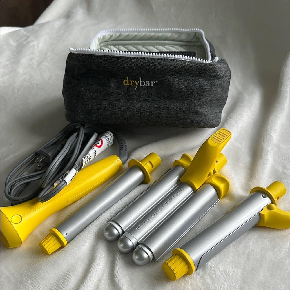 Drybar Yellow and Silver Styling Tool Kit